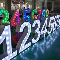 Kexian Factory Direct, fournitures de fête d'anniversaire, lumières de marquise, chiffres, lettres géantes lumineuses à LED de 4 pieds