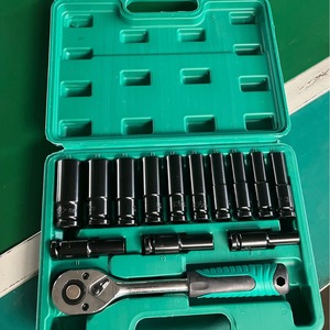 14 Piece Impact <b>Socket</b> Set 1/2 In Chrome Vanadium Steel Automotive Repair Tool Kit With <b>Extension</b> Bar - Product Image 2