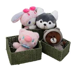 Petits paniers tissés vietnamiens pour le rangement, plateau de rangement pour tiroirs, étagères, organisation et décoration de placards - Product Image 2