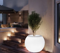 Lampe de jardin LED solaire grande taille IP65 alimentée par batterie pour décoration paysagère et pot de fleurs lumineux d'extérieur