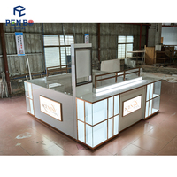 Comptoir de présentation de parfums moderne pour fabricants, design de vitrine de magasin de beauté, kiosque de parfums en forme de H de petite taille pour centre commercial