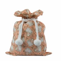 Sac de Noël personnalisé pochette à cordon de grande taille sac de Père Noël en toile de lin à sublimation blanc sac cadeau surdimensionné à pompons en blanc