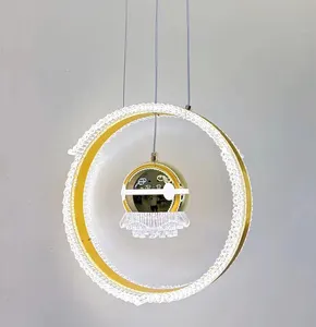High Quality 36W warm and warm white to change color led pendant lamp, Acrylic and Metal Dining Room LED Hanging Light (2608/1P)