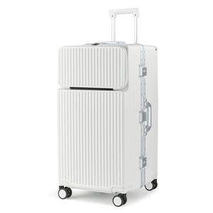 Valise multifonctionnelle à ouverture frontale en polycarbonate, grande capacité de 30 pouces ; Valise de voyage à roulettes de 20 pouces avec serrure TSA universelle - Product Image 5