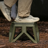 Tabouret pliant portable léger en ABS pour l'extérieur, idéal pour le camping, la pêche, les pique-niques, la plage, la maison et le changement de chaussures