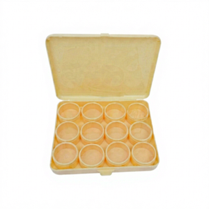 SUNTOOLS/STIPL Modèle 714 Boîte ronde en plastique de 12 compartiments pour kit de moulage de bijoux DIY - Product Image 1