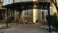 Abri de voiture en polycarbonate avec cadre en alliage d'aluminium durable, très vendu, 3x5, auvent simple, garage conteneur