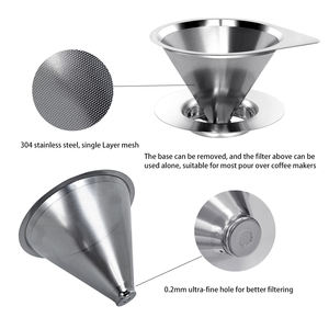 Colador de acero inoxidable Filtro de café Reutilizable Colador de Café Manual Gotero de té Se adapta a GARRAFAS Y la mayoría de las cafeteras - Product Image 5