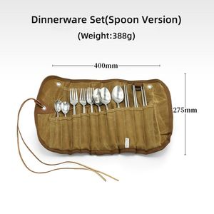 <span class=keywords><strong>Set</strong></span> da Campeggio Ecologico, Kit Posate in Acciaio Inox per <span class=keywords><strong>3</strong></span> Persone, Borsa Pieghevole Portatile, <span class=keywords><strong>Set</strong></span> Utensili per Barbecue e Picnic - Product Image 3
