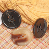 Bouton en résine noir fin, simple et durable, de haute qualité, à 5 pans, pour vêtements, pulls et manteaux