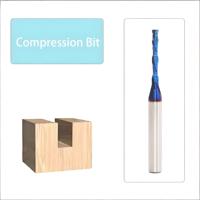 Fresa espiral de carburo de tungsteno RUIMENG con recubrimiento nano azul para CNC, brocas de router OEM 45 Helix Downcut UDF58 para madera, PVC, MDF, acrílico CNC