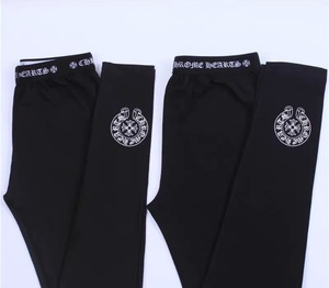 Chrome Hearts Horseshoe Print HighWaisted <strong>Butt</strong> <strong>Lifting</strong> Elastic Slim-Fit Crocheted Velour Ankle-Length Yoga <strong>Leggings</strong> - Product Image 2