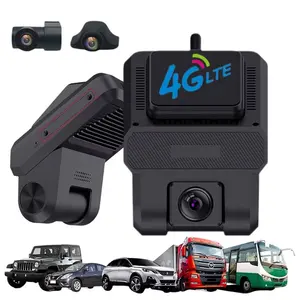 Vido Kamera Pengawas Mobil 3 Kamera HD 1080P IR Penglihatan Malam 24 Jam Pemantauan Jarak Jauh DVR WiFi Hotspot dengan DMS CMSV6 4G Dash Cam