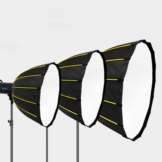 Quick-Open Deep Parabolic Softbox With Honeycomb Grid for Photo Strobe Studio Flash Softbox Bowens Mount