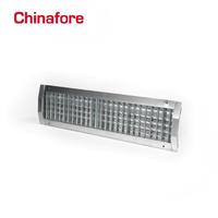 Grille d'aération à double couche en acier inoxydable Grille d'aération de la bande de sortie d'air de la climatisation centrale