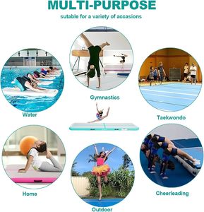 Tapis de gymnastique gonflable Air Track, matelas de <span class=keywords><strong>tumbling</strong></span> portable en PVC Drop Stitch pour entraînement de yoga à domicile, intérieur/extérieur, adultes et enfants - Product Image 5