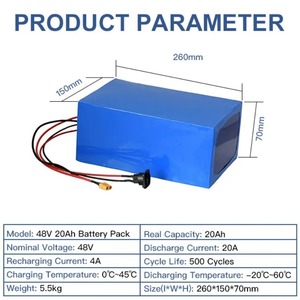 Wholesale 18650 21700 Lithium Ion <b>Battery</b> Pack 12V 16.8V 24v 36v <b>48V</b> 10Ah 20Ah 30Ah Rechargeable E-bike&Scooter <b>Battery</b> Pack - Product Image 3
