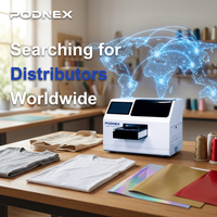 PodNEX A3 DX7 Printer Flatbed All-In-One Otomatis Baru dengan Tinta UV CMYK 2400 DPI Kontrol Android untuk Casing Ponsel/AirPods PVC Kecil