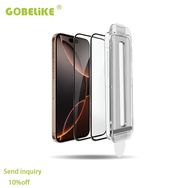 Premium Dust Removal Screen Protector for iPhone 17 16 Pro Max 10s Easy Install HD Privacy Tempered Glass Auto Alignment Kit