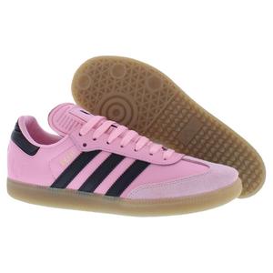 Chaussures Adidas Samba Messi en cuir pour homme, rose clair, noir, gum, style basketball - Product Image 4