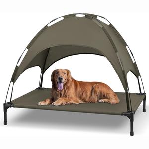 STKBES Designed Portable Raised <span class=keywords><strong>Dog</strong></span> Cot Kühlbett Abnehmbares Schatten zelt Erhöhtes Hunde bett mit Baldachin Atmungsaktives Netz - Product Image 1