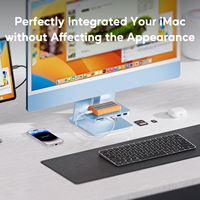 Hub USB C PULWTOP para iMac Compatible con M1/M3/M4, 2 USB a 2.0, Lector de Tarjetas SD/TF para iMac de 24 Pulgadas y Studio Display - Azul