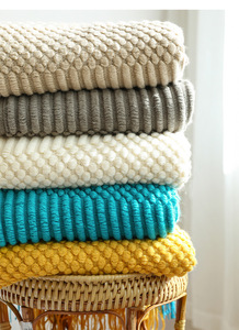 Mantas de punto gruesas de lana para sofá, manta para camas <span class=keywords><strong>con</strong></span> borla a cuadros, decoración de Navidad para el hogar - Product Image 6