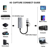 Tarjeta de Captura de Video con Entrada de Audio USB3.0 HDM1 1080P Certificada por FCC, para PC/MAC/Android, para Transmisión Profesional, Suministro al por Mayor