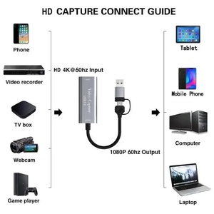 Tarjeta de Captura de Video con Entrada de Audio USB3.0 HDM1 1080P Certificada por FCC, para PC/MAC/Android, para Transmisión Profesional, Suministro al por Mayor - Product Image 5