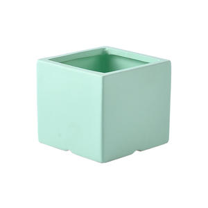 Couvertures de pots de fleurs d'Europe du Nord Pots carrés en céramique pour plantes Vert Simple Large Extra-Large Kit de jardinières pour le jardin - Product Image 4