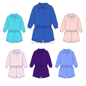 High Elasticity Kids Golf Set <b>Long</b> Sleeve Polo and Scalloped <b>Skort</b> Oem Odm Fast Delivery Custom Color Size - Product Image 5