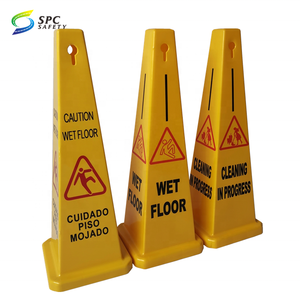 Commercio all'ingrosso di plastica multicolore piramide Quadrate avvertimento segnaletica di sicurezza cono attenzione pavimento bagnato segno cono scivoloso - Product Image 4