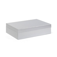 Boîte en carton à couvercle rabattable personnalisée boîte cadeau de levage automatique argentée pour les cosmétiques de soins de la peau
