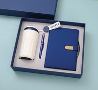 Set de Regalo Personalizado con Logotipo de la Marca Bona, Vaso Térmico de Acero Inoxidable, Batería Externa, Paraguas de Viaje, 3 en 1, Caja de Regalo Corporativa para Empresas