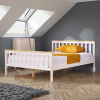 Lit en bois massif personnalisé lit double 4FT6 lit moderne en bois pour meubles de maison
