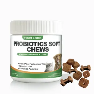 OEM naturale probiotico morbido mastica Pet per il cibo per cani e supplemento cane tratta snack