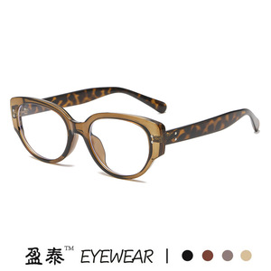 แว่นตาทรงแคทอาย กรอบ TR90 ป้องกันแสงสีฟ้า เลนส์ใส แว่นสายตาผู้หญิง - Product Image 3