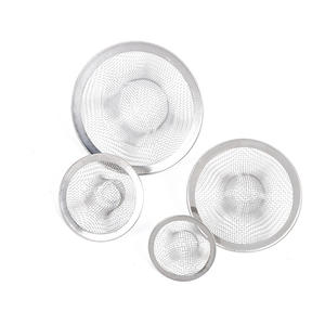 Nueva Pantalla de filtro de fregadero de acero inoxidable, suministros de <span class=keywords><strong>cocina</strong></span>, embudo de escoria metálica, salida de drenaje, drenaje de piso antiobstrucción - Product Image 1