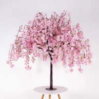 Pohon Bunga Sakura Buatan Bahan PE untuk Dalam Ruangan, Sentuhan Alami Realistis, Tahan Api, Berkualitas Tinggi, Tahan UV, Ramah Lingkungan