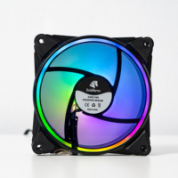 Asiahorse-Ventilateur pour ordinateur de jeu RGB, 6 broches, 120mm, boîtier de refroidissement, 12cm