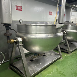 Chaudière industrielle de cuisine 200L avec agitateur, équipement de cuisson à gaz/vapeur/électrique, marmite mélangeuse à enveloppe chauffante - Product Image 2