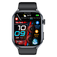 Montre connectée étanche IP68 ET572, moniteur de sommeil 24h/24, moniteur de température corporelle, tracker de fitness, montre connectée sportive pour hommes et femmes