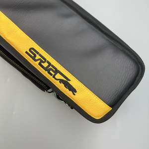 Venta caliente de cuero PU de lujo 1/2 negro amarillo Cue Case gran capacidad suave bolsa de transporte Cue Stick Cue Case para piscina billar - Product Image 5