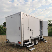 Nouvelle toilette publique automatique autonettoyante, toilette mobile portable, toilette de camping, douche combinée sur remorque, toilettes