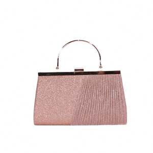 Bolso de noche de lujo con cristales brillantes y conchas de arcoíris de marcas famosas con diamantes de imitación para fiestas - Product Image 1