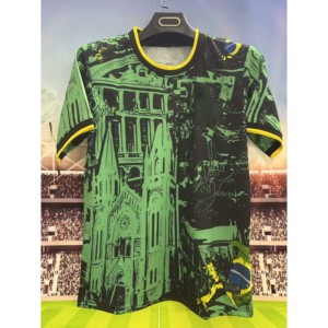 Maillots <span class=keywords><strong>de</strong></span> football pour adultes en fibre <span class=keywords><strong>de</strong></span> polyester <span class=keywords><strong>de</strong></span> haute qualité Brésil 2026 Coupe <span class=keywords><strong>du</strong></span> Monde - Product Image 4