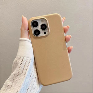 Coque de protection antichoc de luxe en similicuir avec bords enveloppés, design tendance, plusieurs couleurs, pour téléphone portable 15 Pro Max - Product Image 5