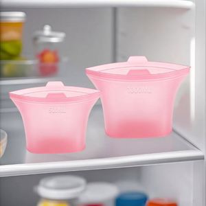 Custom Portable Grade Keep Fresh Container Pouch Travel <b>Vacuum</b> Storage <b>Bags</b> Set Reusable Silicone <b>Bag</b> for Packing Food - Product Image 5