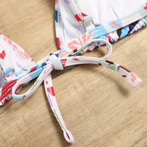 Traje de Baño de Dos Piezas con Tiras Delanteras sin Costuras, Personalizado por el Fabricante OEM, Traje de Baño para Mujer Talla Grande, Traje de Baño Halter - Product Image 3