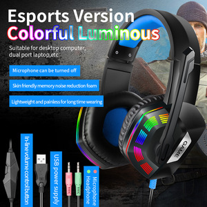 Oem Odm Barato 3,5 Mm Con cable Atractivo Altavoz Auriculares para juegos Auriculares Buen juego con micrófono Fabricantes de auriculares - Product Image 3